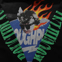 Sweat à capuche « RoughPlay Flame Portrait Logo » — Noir
