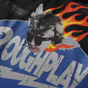 Sweat à capuche « RoughPlay Flame Portrait Logo » — Noir
