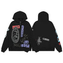 Travis Scott tour collage graphic hoodie in black