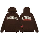 Free Thugger Atlanta graphic hoodie in brown