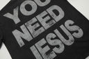 Camiseta con gráfico de puño "You Need Jesus"