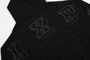 Sudadera con cremallera Sixpm Rhinestone Varsity - Negro y azul