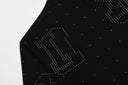 Sudadera con cremallera Sixpm Rhinestone Varsity - Negro y azul
