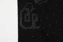 Sudadera con cremallera Sixpm Rhinestone Varsity - Negro y azul