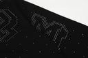 Sudadera con cremallera Sixpm Rhinestone Varsity - Negro y azul
