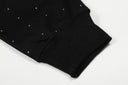 Sudadera con cremallera Sixpm Rhinestone Varsity - Negro y azul