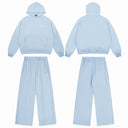 Sixpm minimal logo hoodie and sweatpants set in light blue
