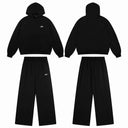 Sixpm minimal logo hoodie and sweatpants set in black