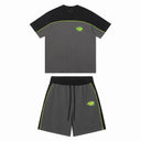 Syna World Tee & Shorts Set — Brown, Grey, Black, Light Blue, front view