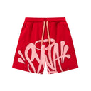 Syna World Logo Tee & Shorts Set — Green, Sky Blue, Red & Grey, product photo 12