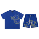 Syna World Logo Tee & Shorts Set — Royal Blue, front view