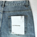 Short en jean orné de strass Bulldog TW