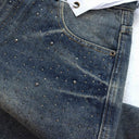 TW Bulldog Tinted Wash Rhinestone Shorts