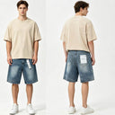 Short en jean éclaboussé TW Bulldog — Délavé