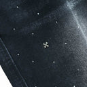 TW Bulldog Cross Stud Denim Shorts