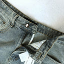 TW Bulldog Frayed Destroyed Denim Shorts — Light Wash