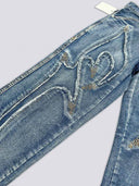Thug Club Flame Stitch Wide-Leg Jeans