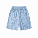 Pantalones cortos Trapstar Allover Wordmark - Azul hielo y azul