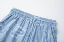 Pantalones cortos Trapstar Allover Wordmark - Azul hielo y azul