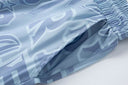 Trapstar Allover Wordmark Shorts - Ice Blue & Blue