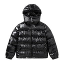 Trapstar Glossy Hooded Puffer — Black
