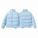Trapstar oval logo puffer jacket in light blue