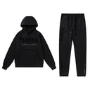 Trapstar tonal wordmark hoodie and sweatpants in black