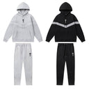 Trapstar chevron colourblock hoodie and joggers in grey and black