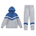 Trapstar colourblock hoodie and sweatpants in blue and grey