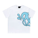 Syna World Logo Tee & Shorts Set — White & Light Blue