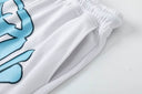 Syna World Logo Tee & Shorts Set — White & Light Blue