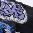 Valley Dreams Graffiti Mural Zip Hoodie — Washed Black, product photo 5