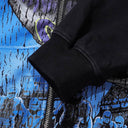 Valley Dreams Graffiti Mural Zip Hoodie — Washed Black, product photo 8