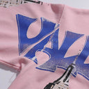 Valley Dreams NYC Skyline Zip Hoodie — Pink, product photo 5