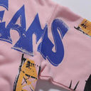 Valley Dreams NYC Skyline Zip Hoodie — Pink, product photo 6