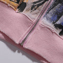 Valley Dreams NYC Skyline Zip Hoodie — Pink, product photo 7