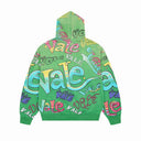 Valley All-Over Graffiti Zip Hoodie - Pink, Blue & Green, product photo 12