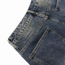 Valley Chain-Stitch Denim Shorts in Blue, product photo 4