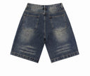 Valley Chain-Stitch Denim Shorts in Blue, product photo 3