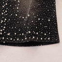 Valley All-Over Rhinestone Denim Shorts