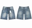 Valley Rhinestone Pinstripe Denim Shorts