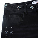 Valley Rhinestone Pinstripe Denim Shorts