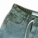 Valley Star Stud Cargo Denim Shorts