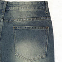 Valley Chenille Letter Denim Shorts