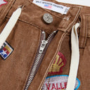 Valley Patchwork Baggy Shorts in Blue / Black / Geometric / Brown / Multicolor, product photo 14