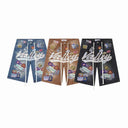 Valley Patchwork Baggy Shorts in Blue / Black / Geometric / Brown / Multicolor, product photo 7