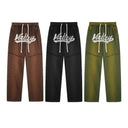 Valley faded script sweatpants in brown, black and olive