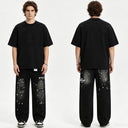 Valley Sports Carpenter Panelled Jeans — Washed Black & Blue