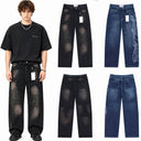 Valley Dreams script baggy jeans in washed black and indigo