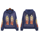 WDW Stained Glass Flame Hoodie — Orange & Purple